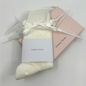 Simone Rocha Cream Socks with Ribbon Accent
New In Box Coquette
